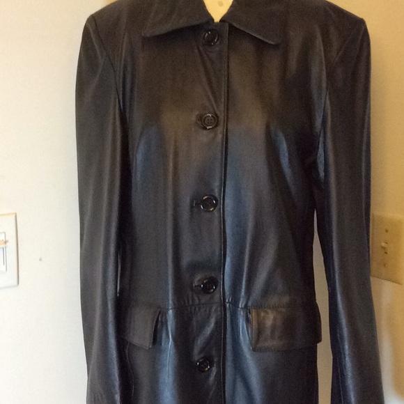 NWOT ANQUM COLLECTIONS BLACK LEATHER JACKET - Picture 2 of 5